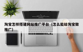营口淘宝怎样搭建网站推广平台（怎么能给淘宝做推广）